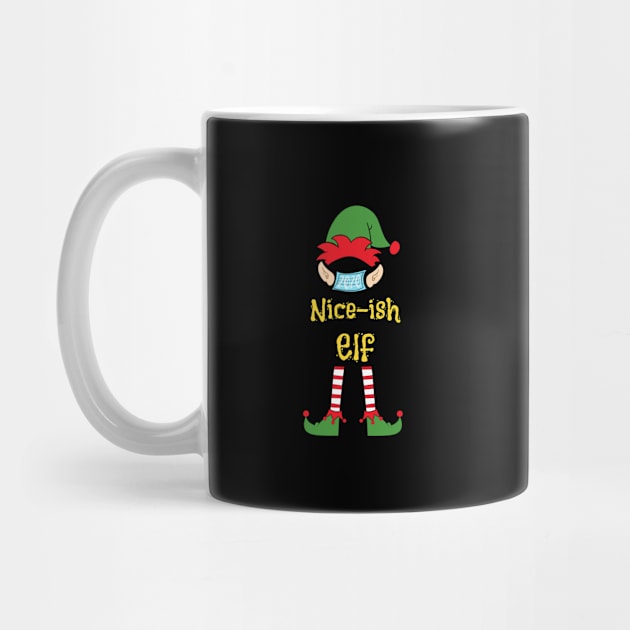 2020 Masked Christmas Elf Family Group Matching Shirts -  Nice-ish by Funkrafstik
